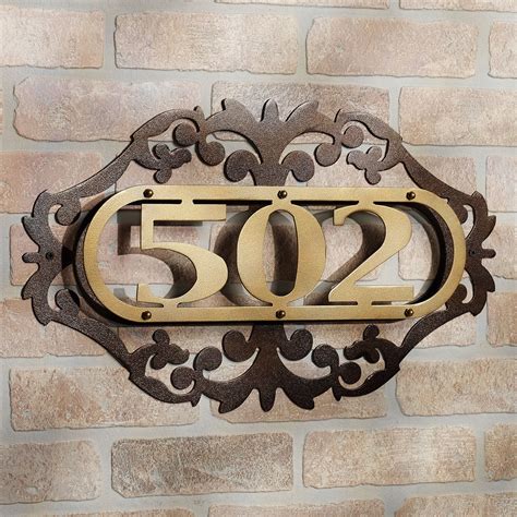 hanging metal house number signs|metal reflective house numbers.